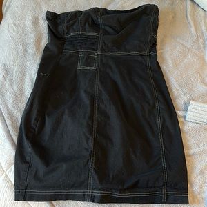 Strapless black dress